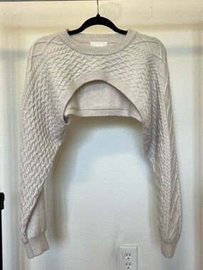 H&M Cable Knit Bolero Sheug - Cream